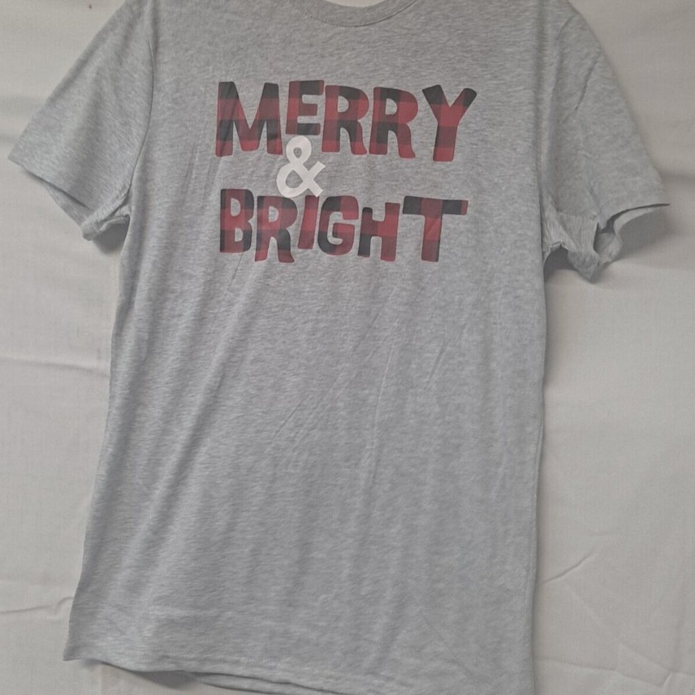 Wondershop Men's Merry and Bright Gray Soft Sleepwear T Shirt